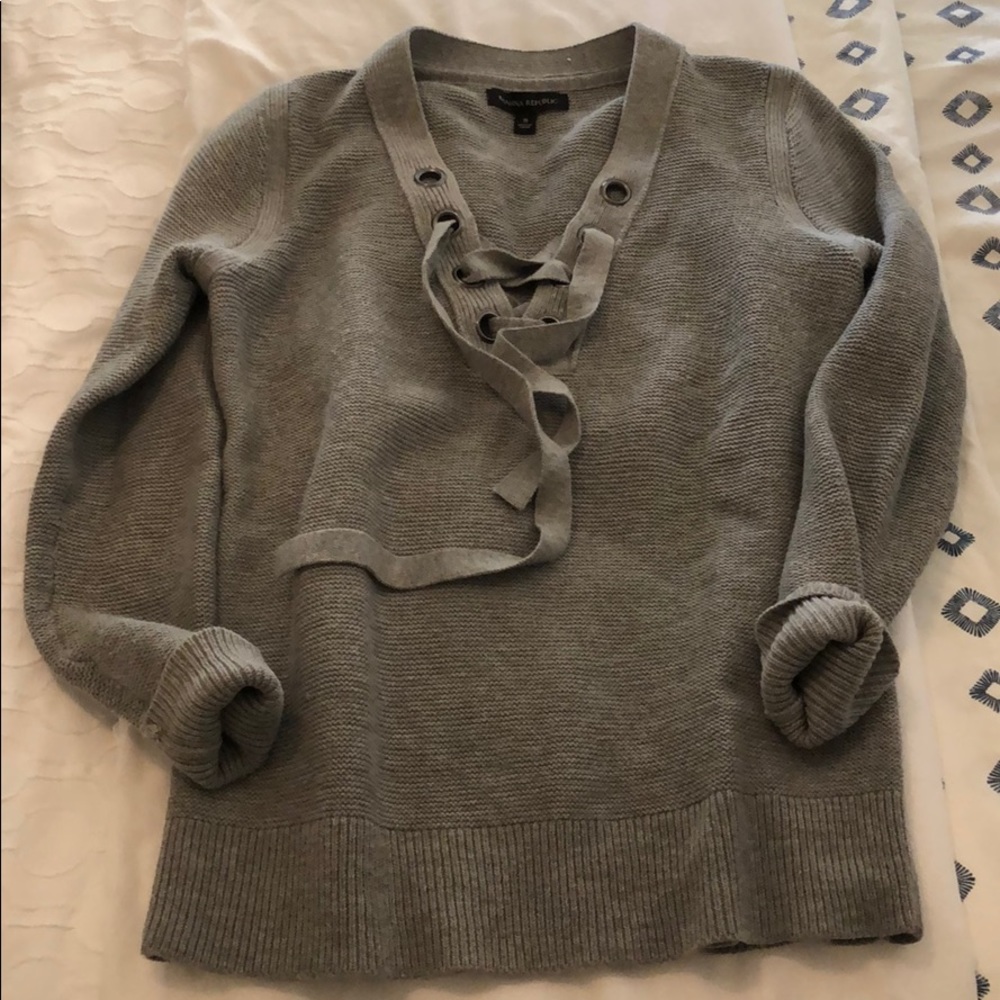 Lace Up Sweater